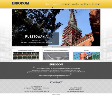 EURODOM - wynajem i montaż rusztowań